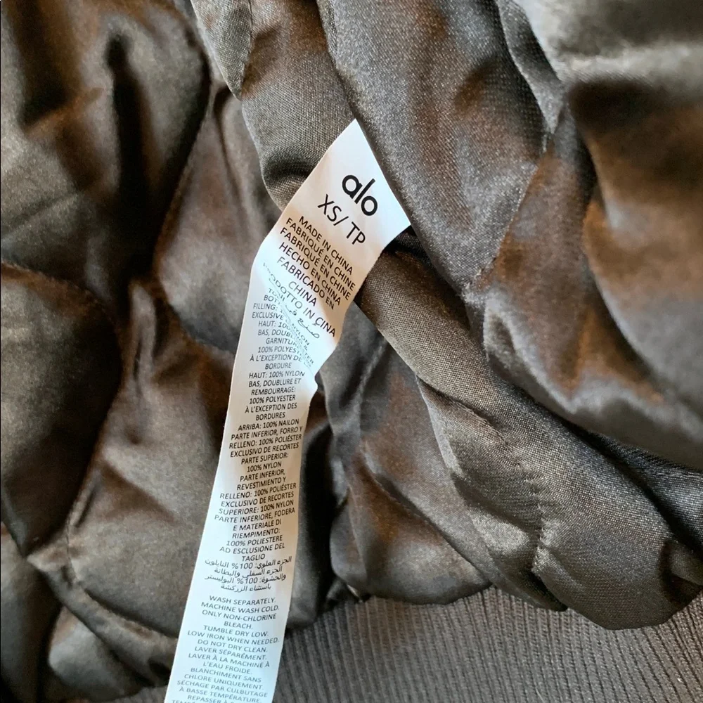 Price Firm Alo Espresso Brown Blaze Bomber Jacket with Sherpa Faux Fur Collar